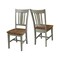 International Concepts Set of Two San Remo Splatback Chair, Hickory/Stone C41-10P - alternate 5